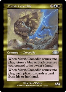 湿地のクロコダイル