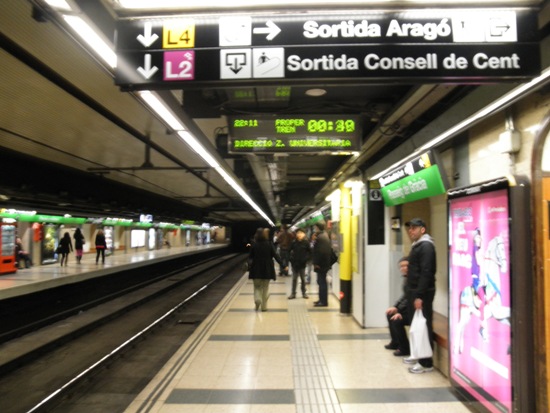 バルセロナの電車駅