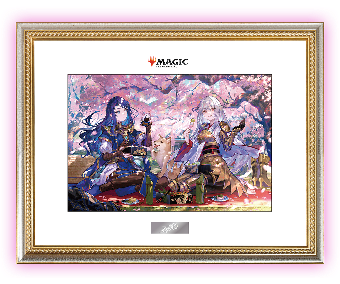 放浪皇のお花見の額付きアート